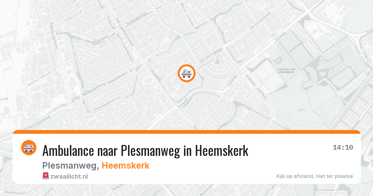 Ambulance naar Plesmanweg in Heemskerk — 16 jun 2026