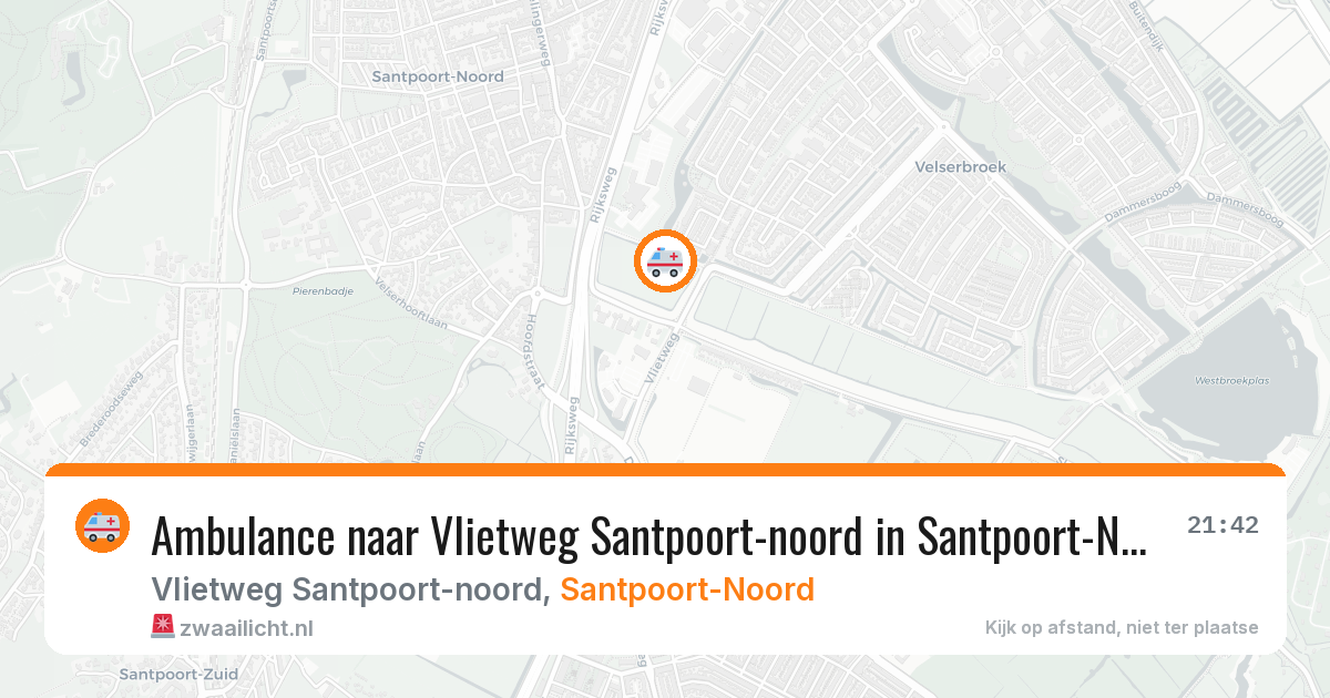 Ambulance naar Vlietweg Santpoort-noord in Santpoort-Noord — 8 jun 2026