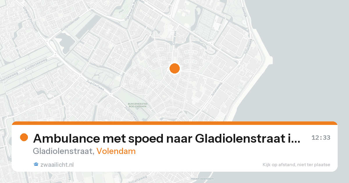 Ambulance met spoed naar Gladiolenstraat in Volendam — 21 mei 2026