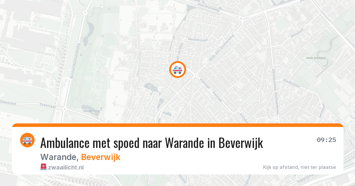 Ambulance met spoed naar Warande in Beverwijk — 12 mrt 2026