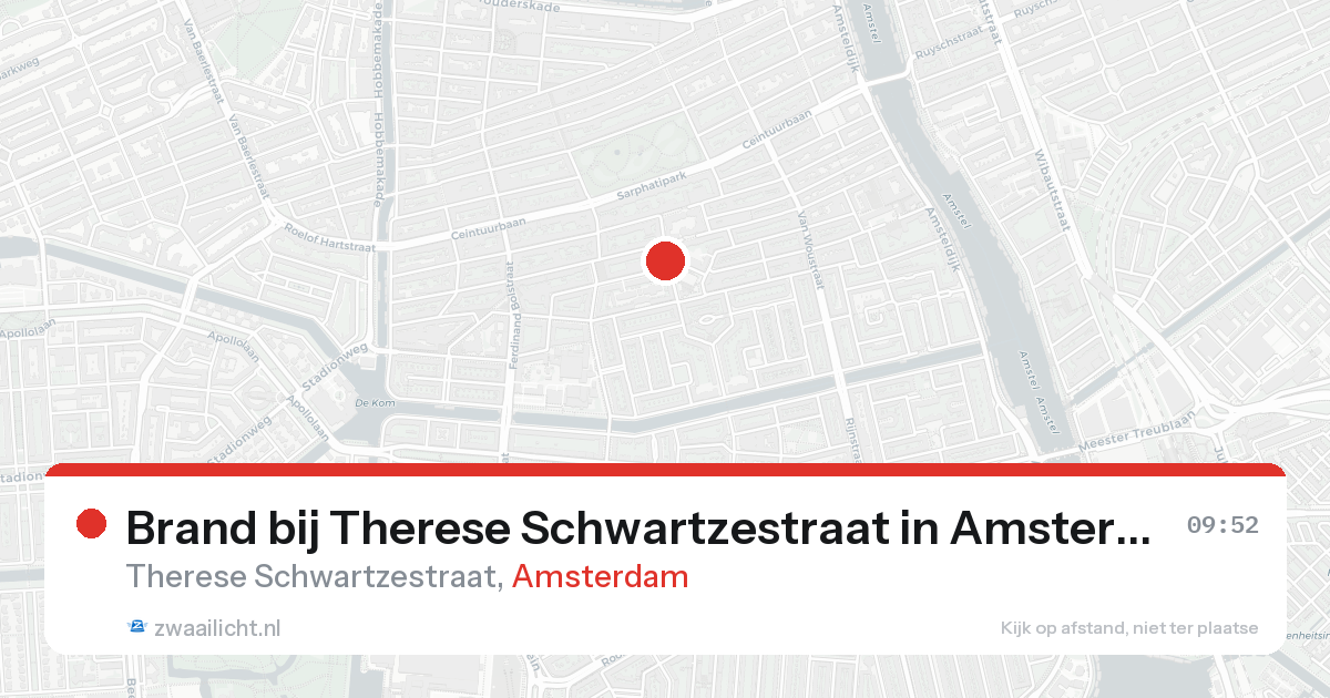 Brand bij Therese Schwartzestraat in Amsterdam — 25 aug 2026