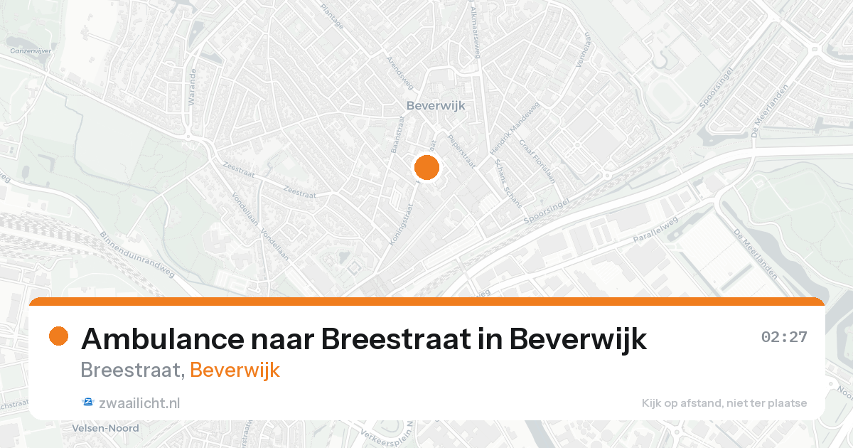 Ambulance naar Breestraat in Beverwijk — 19 aug 2026