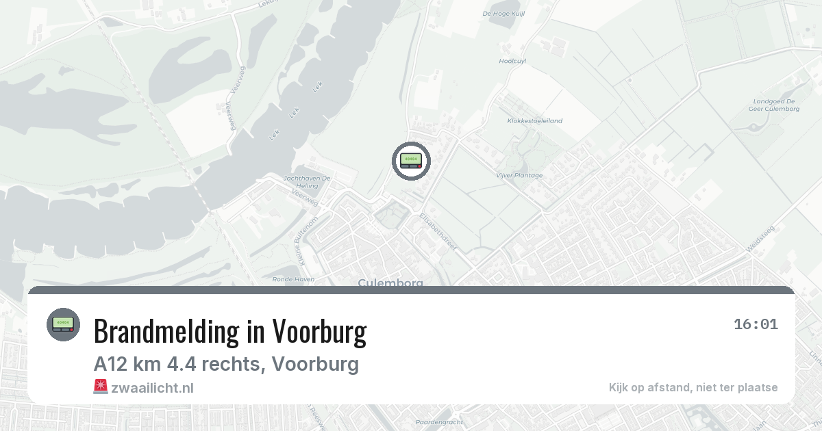 Brandmelding in Voorburg — 8 feb 2026