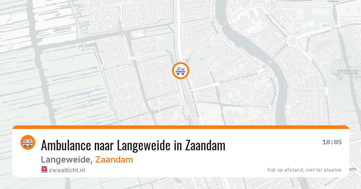 Ambulance naar Langeweide in Zaandam — 9 mei 2026