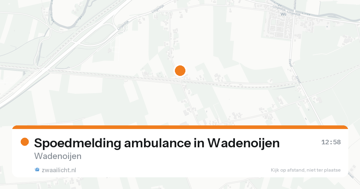 Spoedmelding ambulance in Wadenoijen — 13 aug 2026