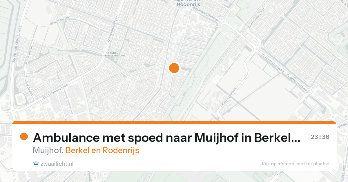 Ambulance met spoed naar Muijhof in Berkel en Rodenrijs — 17 jul 2026