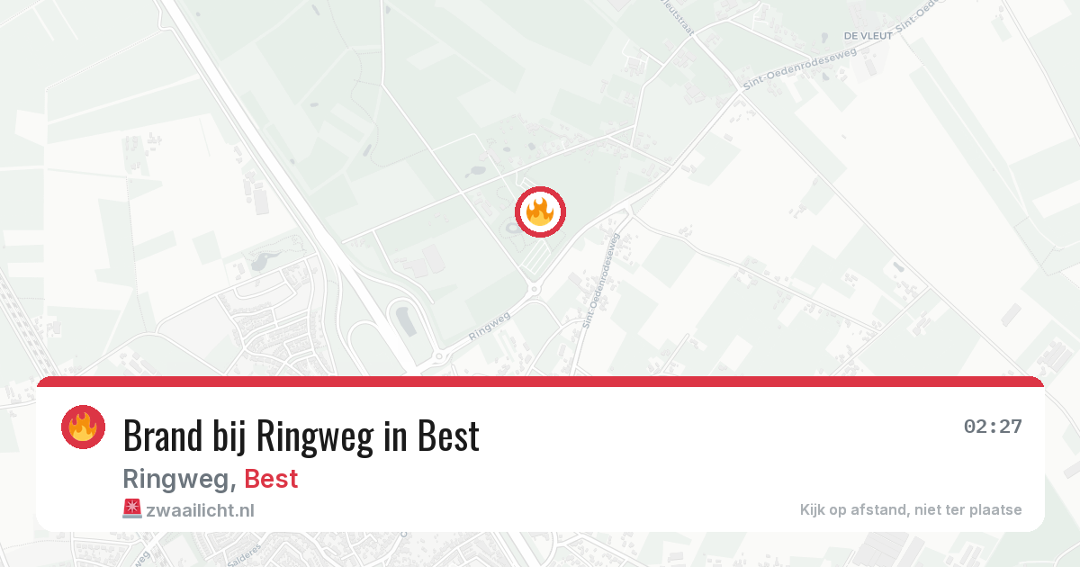 Brand bij Ringweg in Best — 28 jun 2026