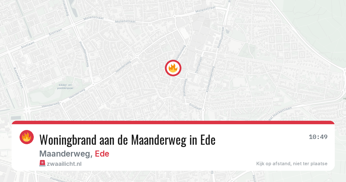 Woningbrand aan de Maanderweg in Ede — 8 aug 2026
