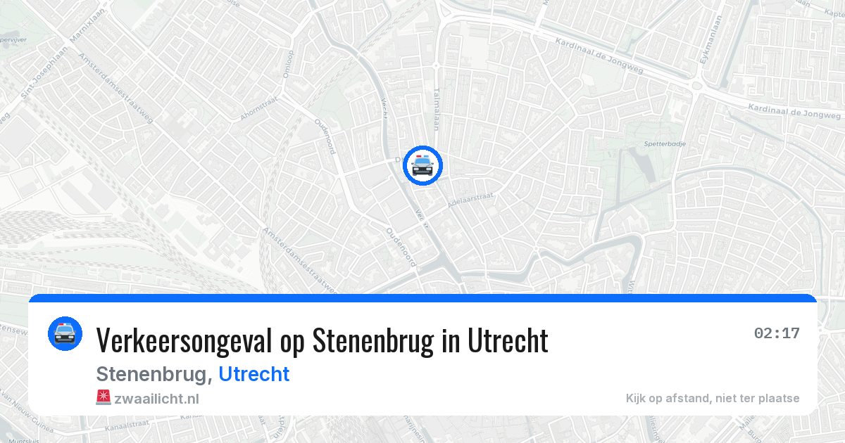 Verkeersongeval op Stenenbrug in Utrecht — 27 mrt 2026