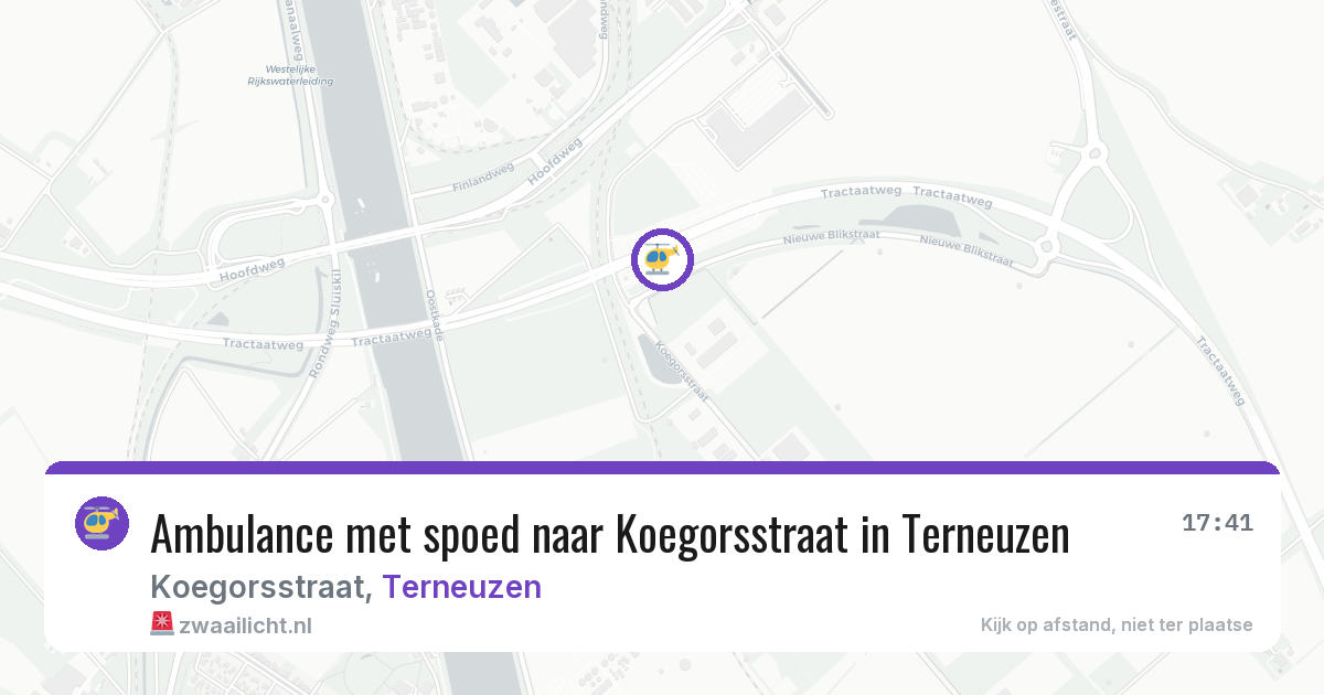 Ambulance met spoed naar Koegorsstraat in Terneuzen — 26 jun 2026