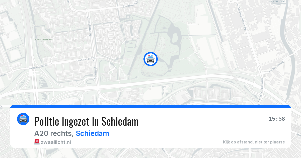 Politie ingezet in Schiedam — 11 aug 2026 | 🚨 Zwaailicht.nl