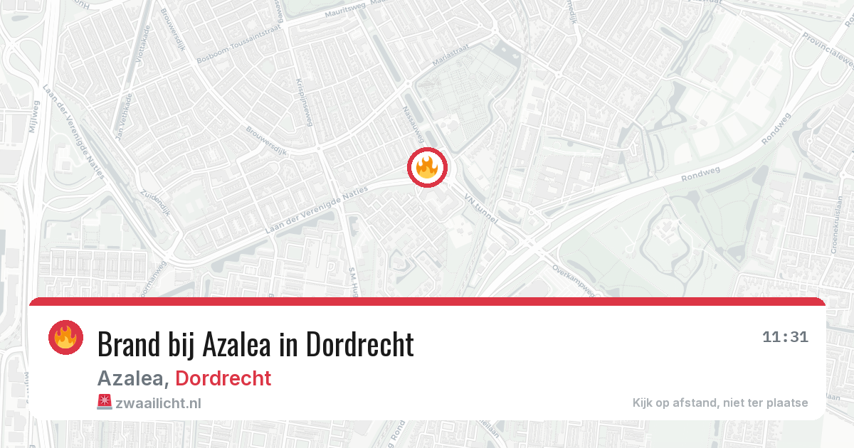 Brand bij Azalea in Dordrecht — 23 mei 2026