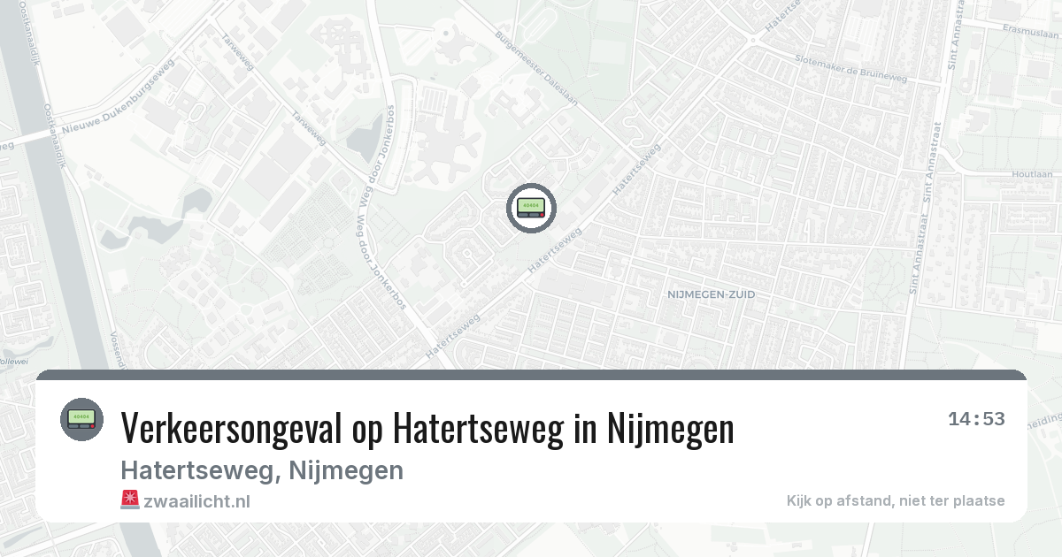 Verkeersongeval op Hatertseweg in Nijmegen — 26 jun 2026