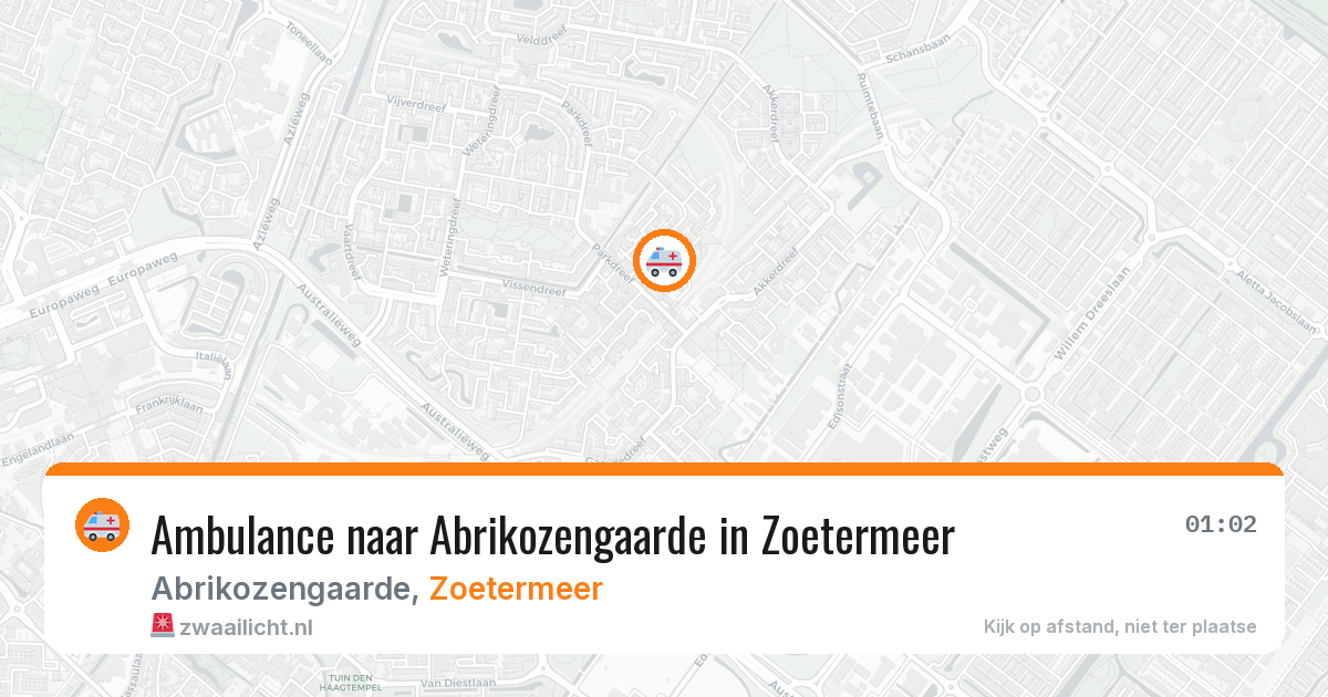 Ambulance naar Abrikozengaarde in Zoetermeer — 7 jun 2026