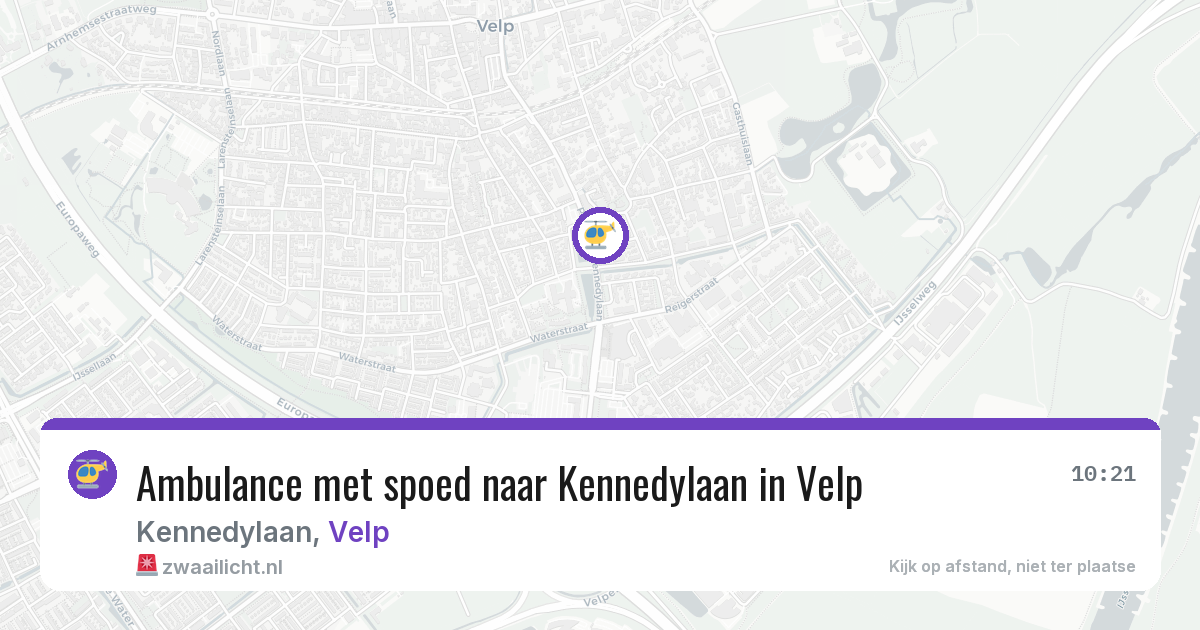 Ambulance met spoed naar Kennedylaan in Velp — 6 aug 2026