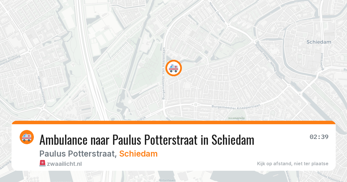 Ambulance naar Paulus Potterstraat in Schiedam — 15 jun 2026