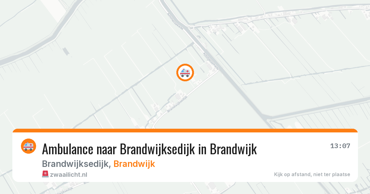 Ambulance naar Brandwijksedijk in Brandwijk — 21 apr 2026