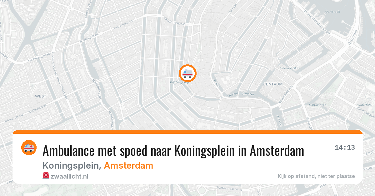 Ambulance met spoed naar Koningsplein in Amsterdam — 28 mrt 2026