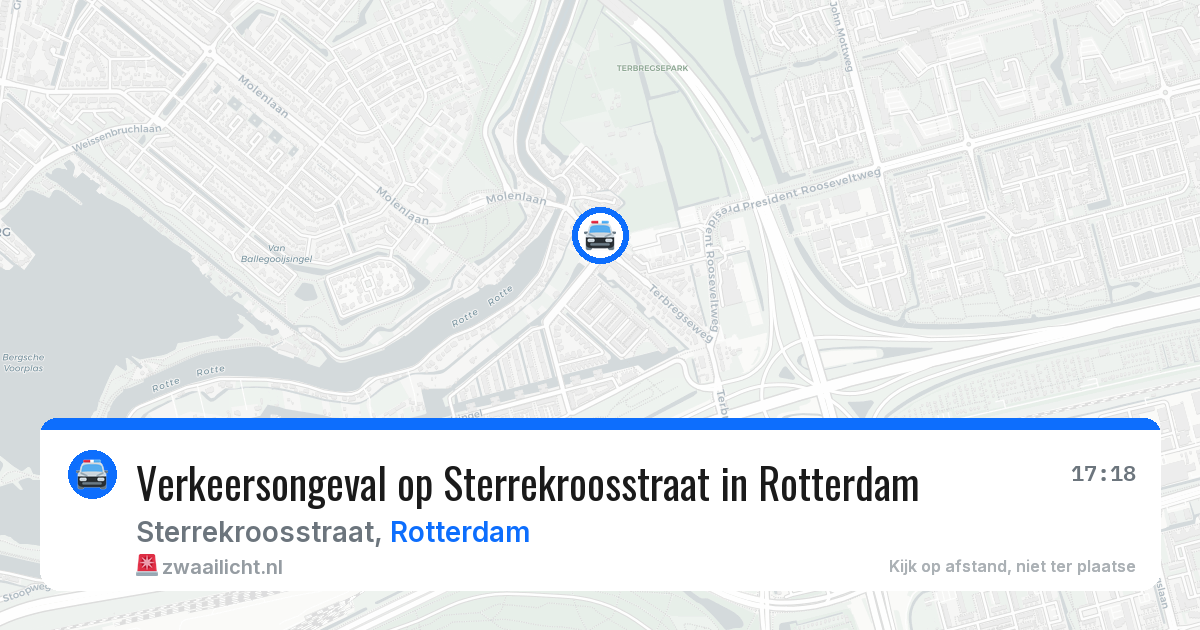 Verkeersongeval op Sterrekroosstraat in Rotterdam — 10 mei 2026