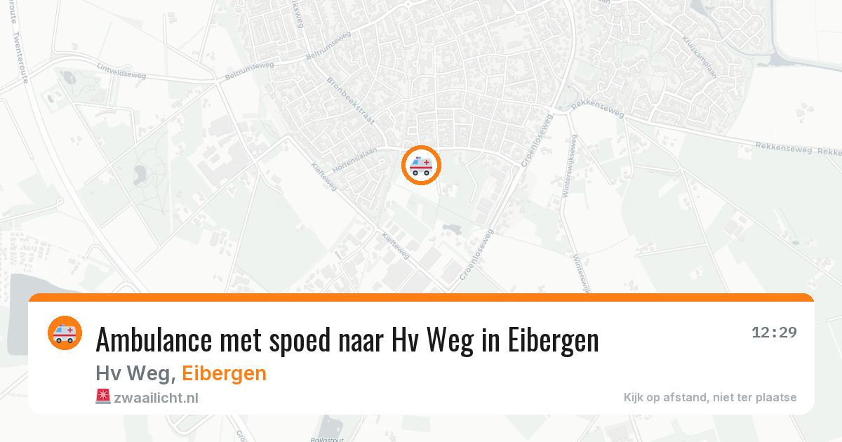 Ambulance met spoed naar Hv Weg in Eibergen — 22 jun 2026