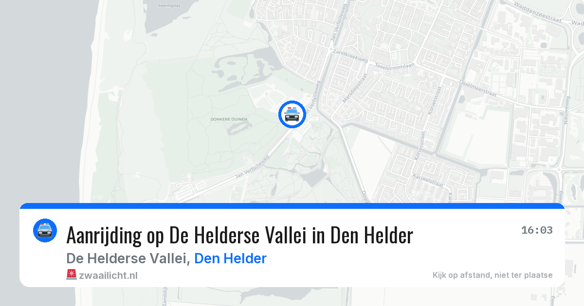 Aanrijding op De Helderse Vallei in Den Helder — 18 mrt 2026