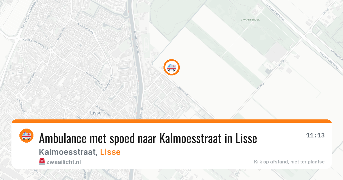 Ambulance met spoed naar Kalmoesstraat in Lisse — 26 mei 2026