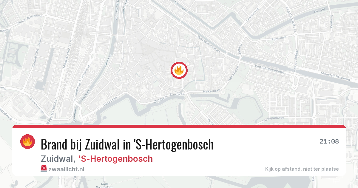 Brand bij Zuidwal in 'S-Hertogenbosch — 17 jun 2026
