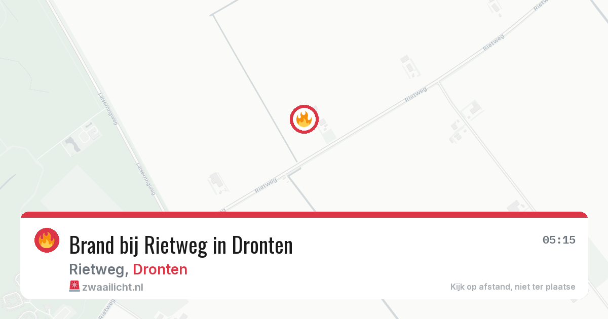 Brand bij Rietweg in Dronten — 28 jun 2026