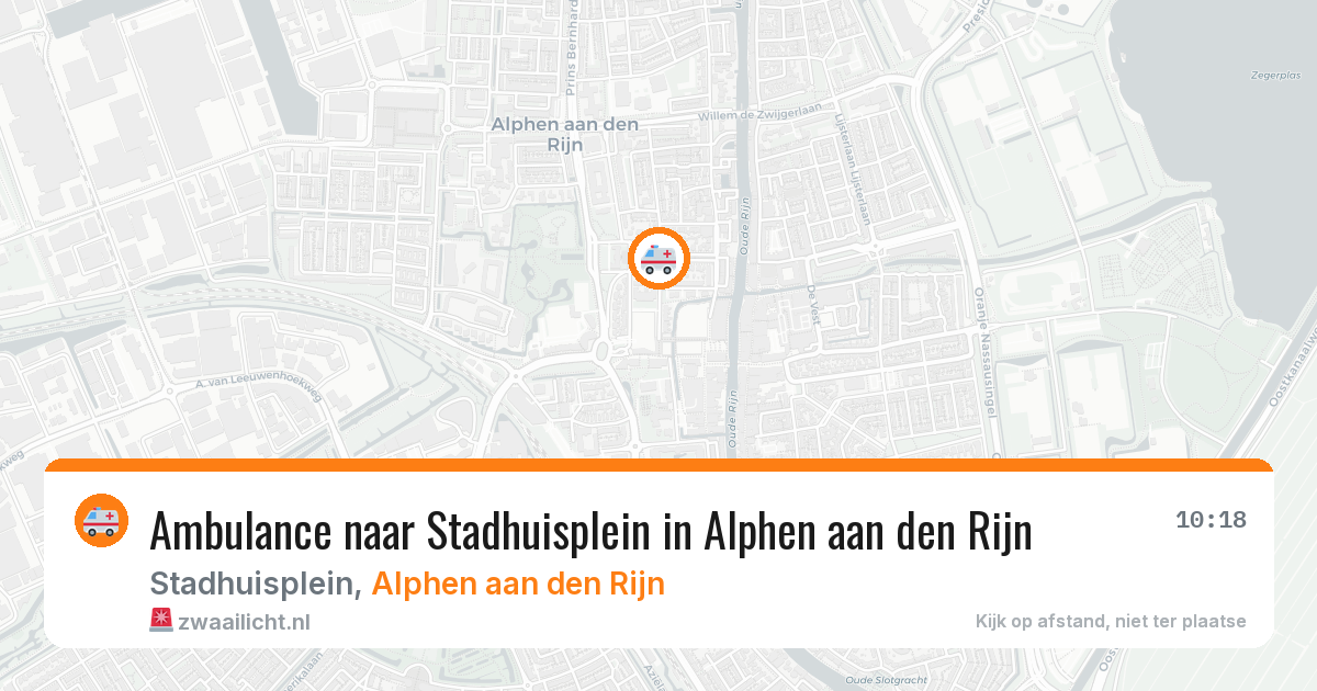 Ambulance naar Stadhuisplein in Alphen aan den Rijn — 12 aug 2026