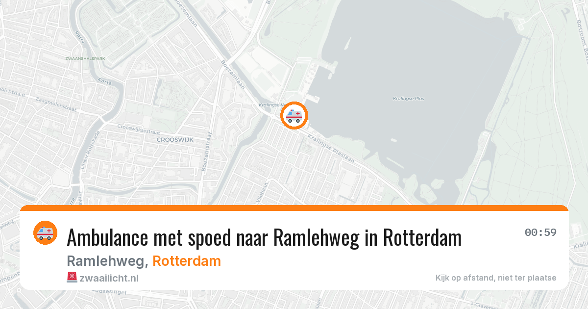 Ambulance met spoed naar Ramlehweg in Rotterdam — 25 jun 2026