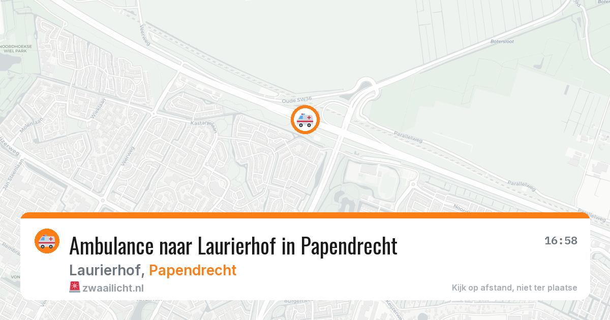 Ambulance naar Laurierhof in Papendrecht — 6 jun 2026