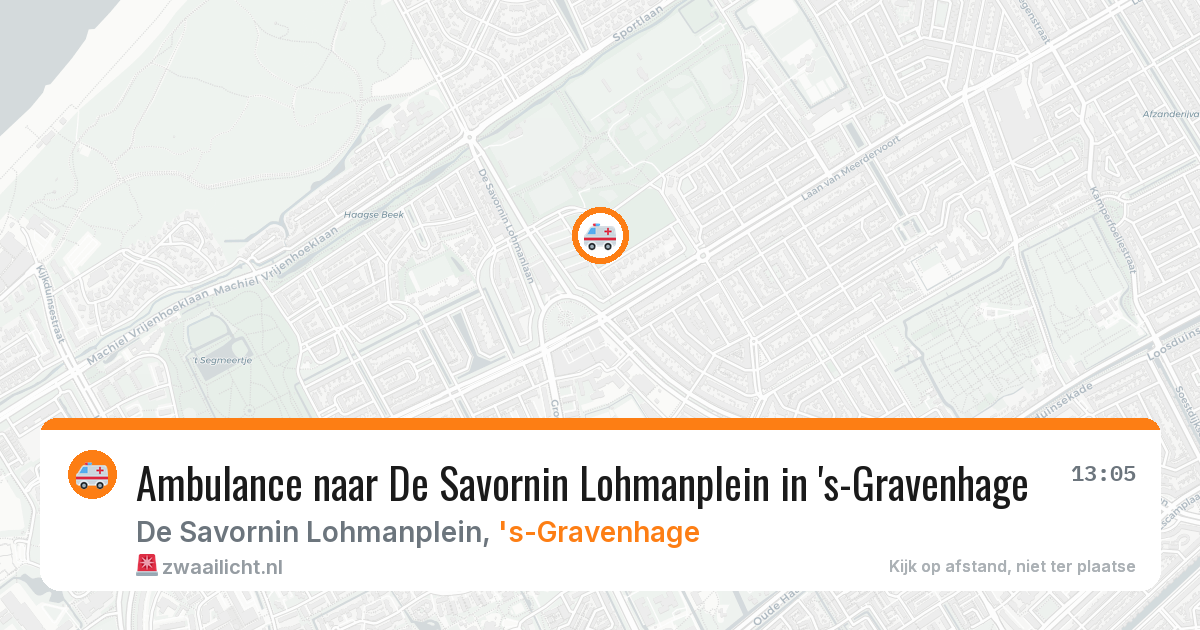 Ambulance naar De Savornin Lohmanplein in 's-Gravenhage — 23 mei 2026