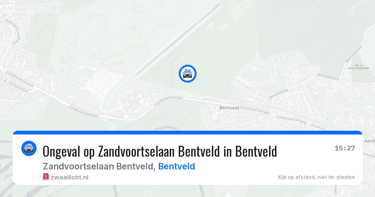 Ongeval op Zandvoortselaan Bentveld in Bentveld — 20 mrt 2026
