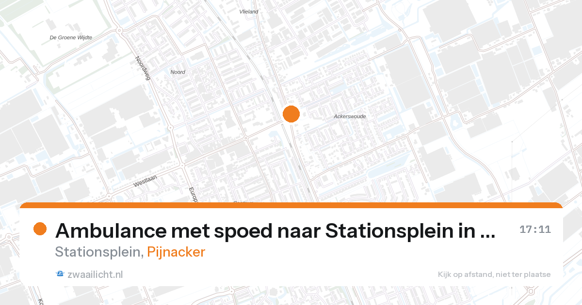 Ambulance met spoed naar Stationsplein in Pijnacker — 19 mei 2026