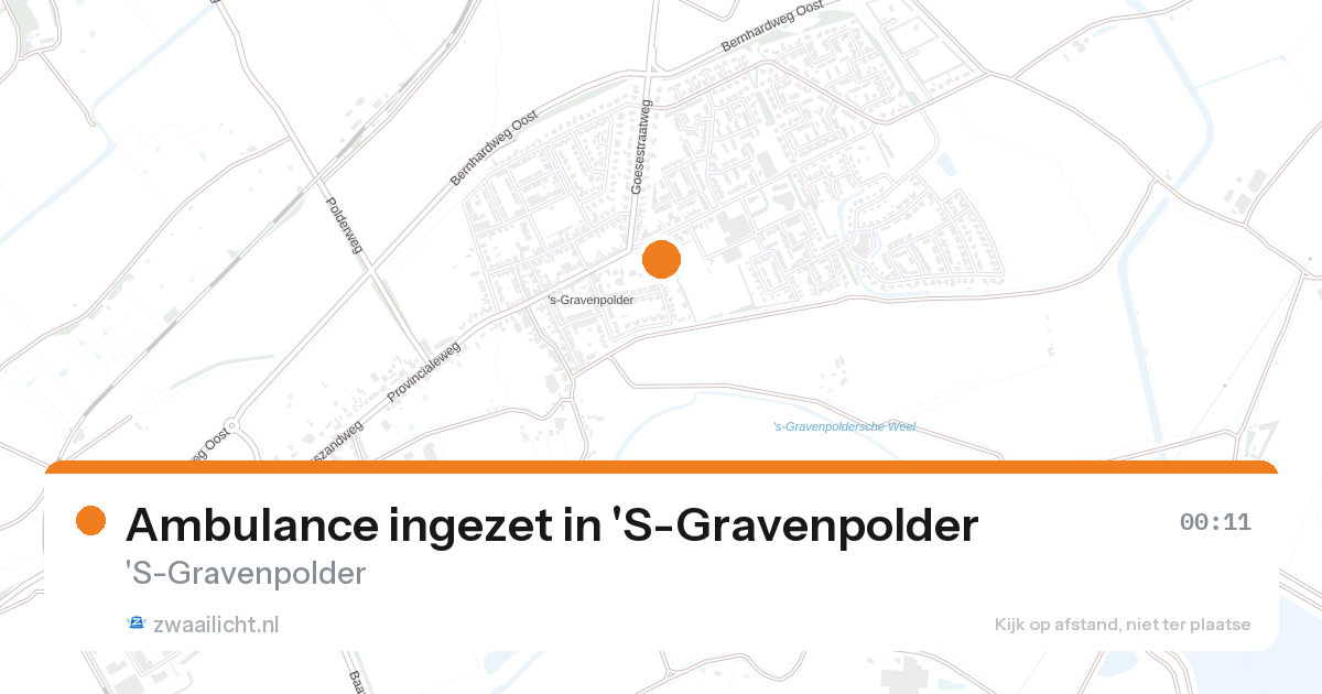 Ambulance ingezet in 'S-Gravenpolder — 27 aug 2026