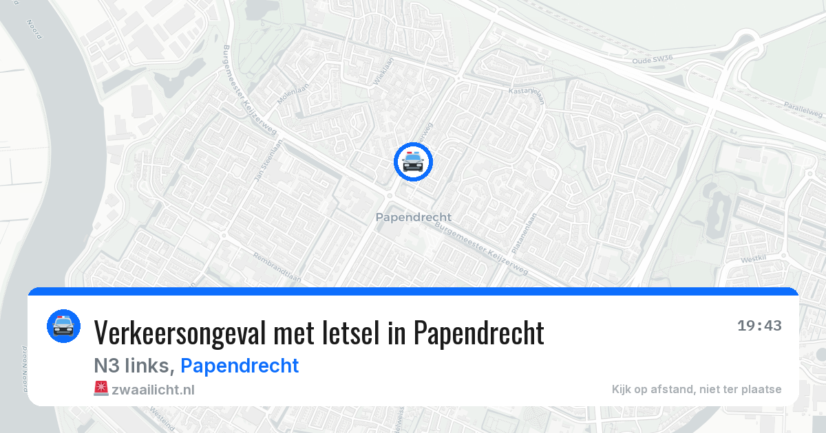 Verkeersongeval met letsel in Papendrecht — 7 jul 2026