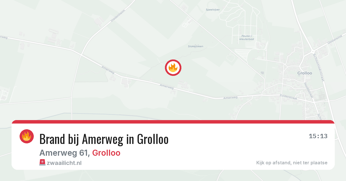 Brand bij Amerweg in Grolloo — 25 jun 2026