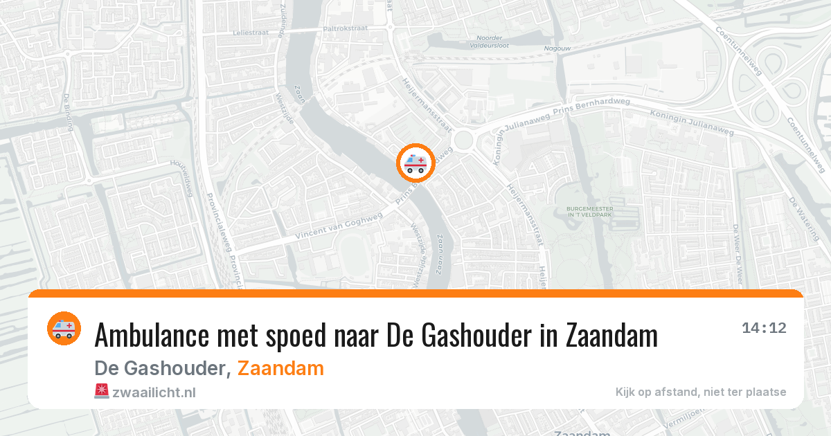 Ambulance met spoed naar De Gashouder in Zaandam — 7 mei 2026