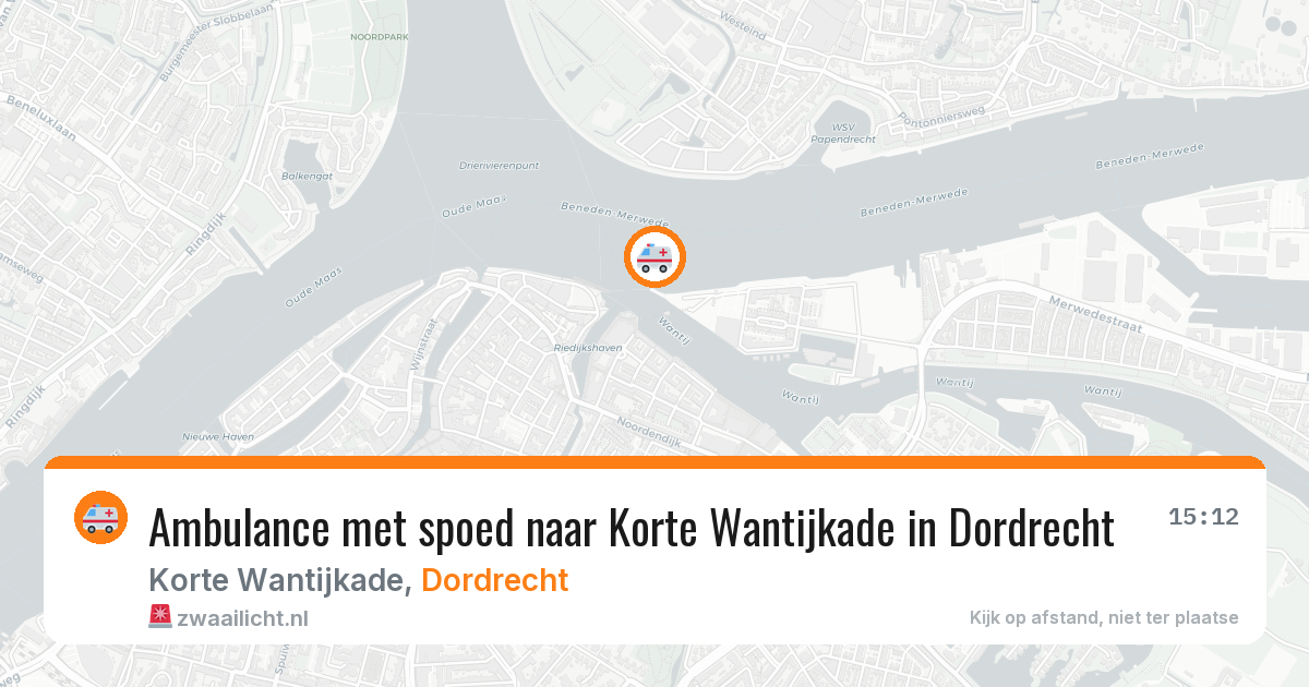 Ambulance met spoed naar Korte Wantijkade in Dordrecht — 4 apr 2026
