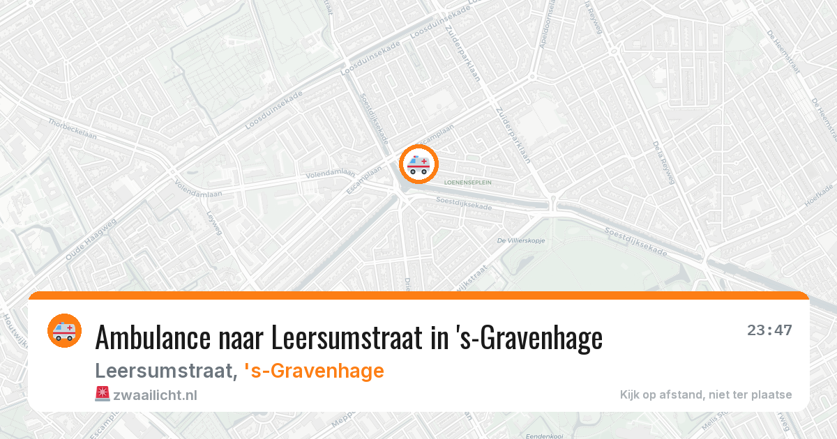 Ambulance naar Leersumstraat in 's-Gravenhage — 6 jun 2026