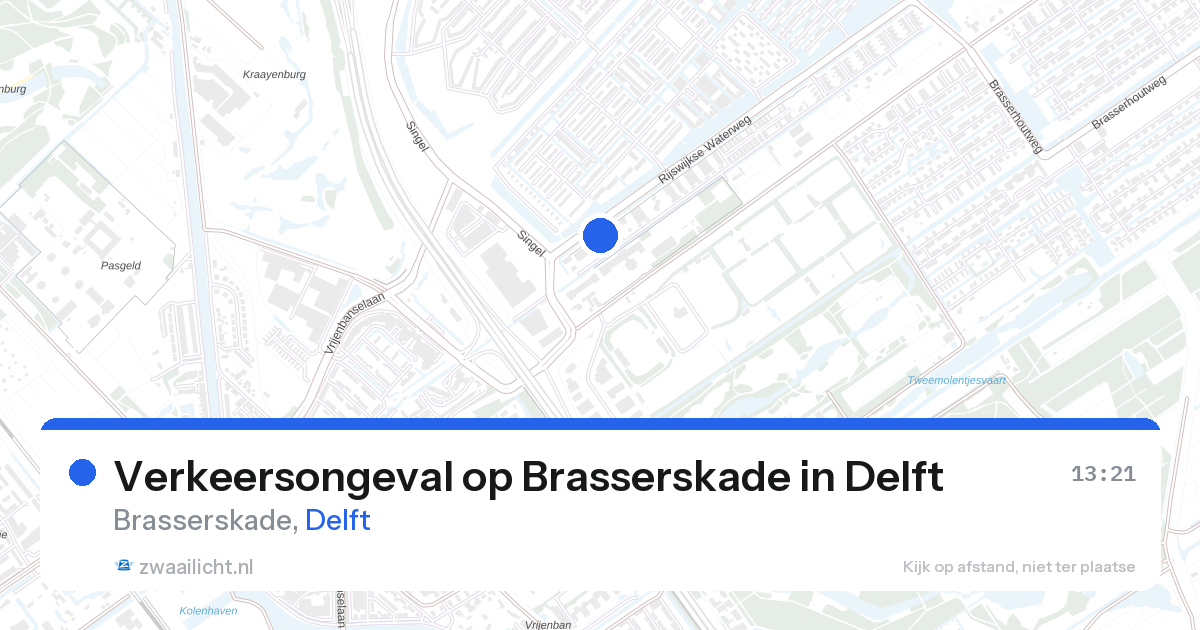 Verkeersongeval op Brasserskade in Delft — 3 jun 2026