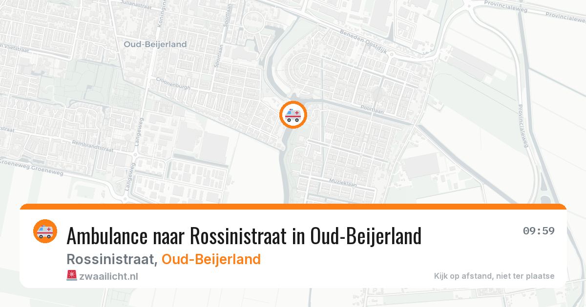 Ambulance naar Rossinistraat in Oud-Beijerland — 7 jul 2026
