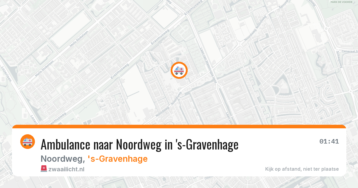 Ambulance naar Noordweg in 's-Gravenhage — 10 apr 2026