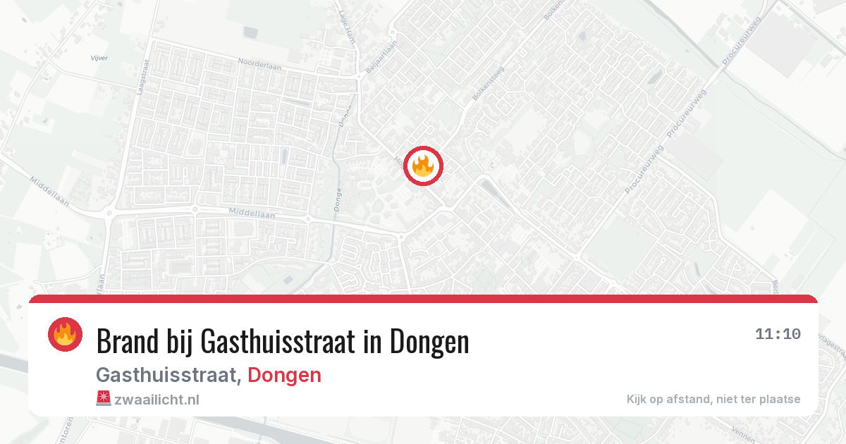 Brand bij Gasthuisstraat in Dongen — 15 jun 2026