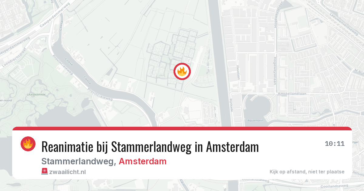 Reanimatie bij Stammerlandweg in Amsterdam — 12 aug 2026