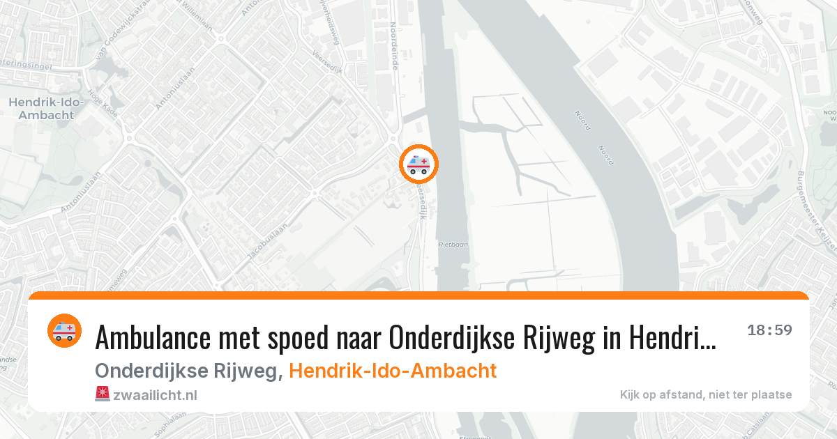 Ambulance met spoed naar Onderdijkse Rijweg in Hendrik-Ido-Ambacht — 3 jun 2026