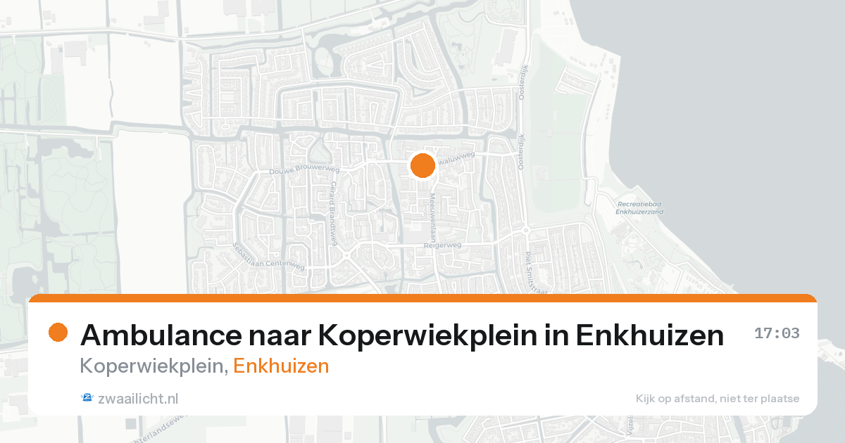 Ambulance naar Koperwiekplein in Enkhuizen — 26 mei 2026