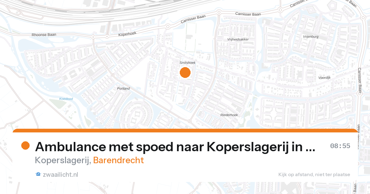 Ambulance met spoed naar Koperslagerij in Barendrecht — 17 jul 2026