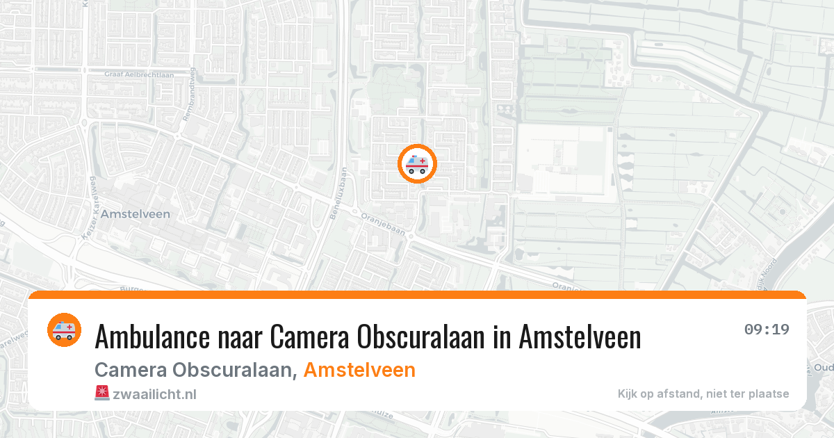 Ambulance naar Camera Obscuralaan in Amstelveen — 5 aug 2026