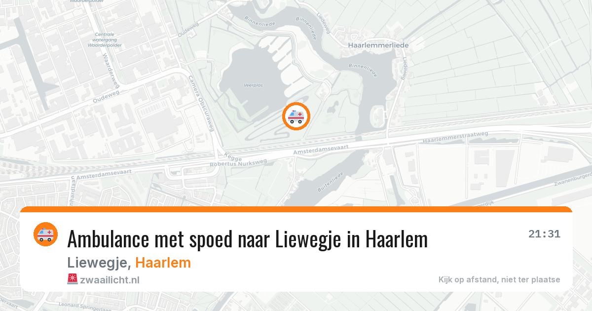 Ambulance met spoed naar Liewegje in Haarlem — 29 jun 2026